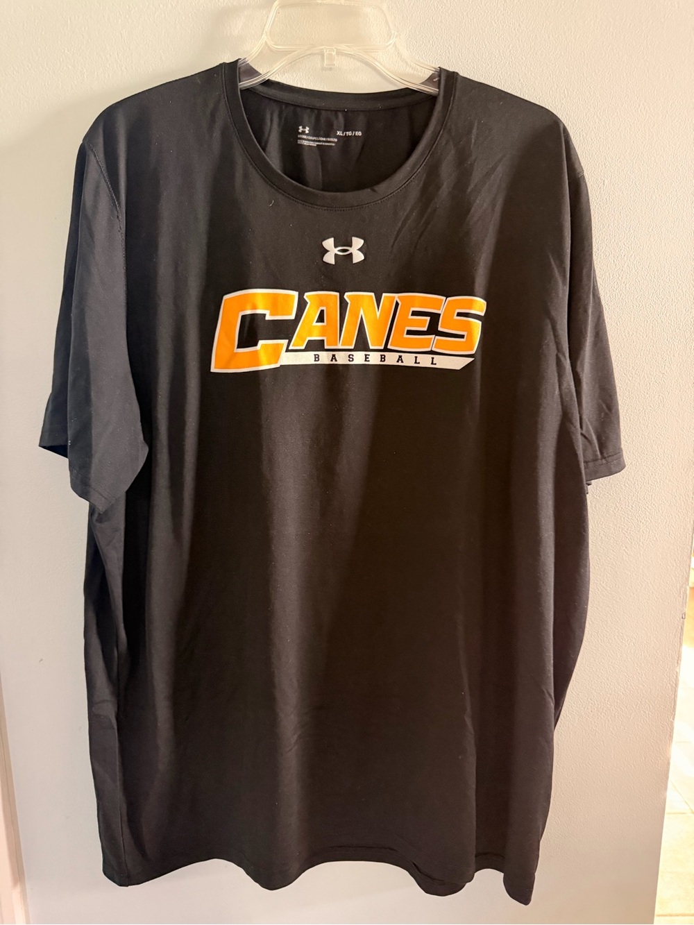 Under Armour Canes Baseball Black Graphic Tee - Adult XL